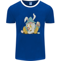 Easter Gnome With Eggs and Bunny Ears Mens Ringer T-Shirt FotL Royal Blue/White