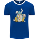 Easter Gnome With Eggs and Bunny Ears Mens Ringer T-Shirt FotL Royal Blue/White