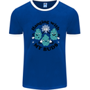 Weed Hanging With My Buds Cannabis Funny Mens Ringer T-Shirt Royal Blue/White