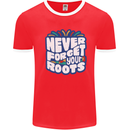 Never Forget Your Roots African Black Lives Matter Mens Ringer T-Shirt Red/White