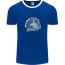 Offensive Turtle Climate Change Environment Mens Ringer T-Shirt Royal Blue/White