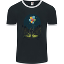 A Teddy Bear Holding Balloons Fantasy Mens Ringer T-Shirt FotL Black/White