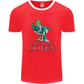 Lizard Queen Chameleon Bearded Dragon Mens Ringer T-Shirt FotL Red/White
