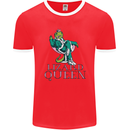 Lizard Queen Chameleon Bearded Dragon Mens Ringer T-Shirt FotL Red/White