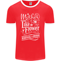 A Mother is Like a Flower Mum Mom Day Mens Ringer T-Shirt FotL Red/White