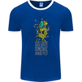 Weed Dont Drink & Drive Smoke and Fly Mens Ringer T-Shirt Royal Blue/White