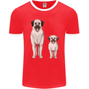 Anatolian Shepherd Dog and Puppy Mens Ringer T-Shirt FotL Red/White