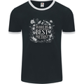 Worlds Best Poetrist Funny Poet Poetry Mens Ringer T-Shirt FotL Black/White