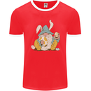 Easter Gnome With Eggs and Bunny Ears Mens Ringer T-Shirt FotL Red/White