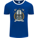 Viking Dream Ship Mens Ringer T-Shirt FotL Royal Blue/White