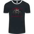 Christmas Tarantula Funny Xmas Spider Mens Ringer T-Shirt FotL Black/White