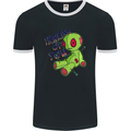 Voodoo Doll Thinking of You Halloween Black Magic Mens Ringer T-Shirt FotL Black/White