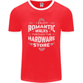 Romantic Walks Hardware Store DIY Tradesman Mens Ringer T-Shirt FotL Red/White