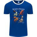 Octopus Species Scuba Diving Ocean Mens Ringer T-Shirt FotL Royal Blue/White