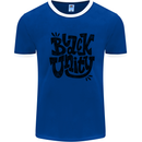 Black Unity Black Lives Matter Juneteenth Mens Ringer T-Shirt Royal Blue/White