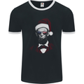 Christmas Abraham Lincoln President Mens Ringer T-Shirt FotL Black/White