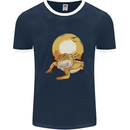 A Bearded Dragon in the Desert Sun Mens Ringer T-Shirt FotL Navy Blue/White