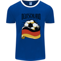 Deutschland Football Germany German Soccer Mens Ringer T-Shirt Royal Blue/White