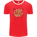 MILF Man I Love Fungi Mycology Foraging Mens Ringer T-Shirt FotL Red/White