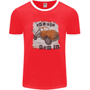 I Can Tow It Funny Towing Truck Operator Mens Ringer T-Shirt Red/White