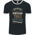 Premium Vintage 63rd Birthday 1960 Mens Ringer T-Shirt FotL Black/White