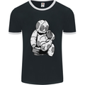 Sad Voodoo Doll Evil Spirits Dark Magic Halloween Mens Ringer T-Shirt FotL Black/White