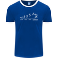 Seasons to Summer Holiday Time Funny Mens Ringer T-Shirt FotL Royal Blue/White