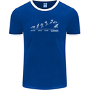 Seasons to Summer Holiday Time Funny Mens Ringer T-Shirt FotL Royal Blue/White