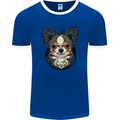 Angry Chihuahua Mens Ringer T-Shirt FotL Royal Blue/White