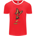 Butterfly Evolution Caterpillar Butterflies Mens Ringer T-Shirt Red/White