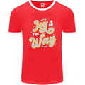 Joy On the Way New Baby Pregnancy Pregnant Mens Ringer T-Shirt FotL Red/White