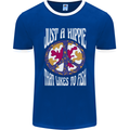 Just a Hippy That Likes to Fish Fishing Fisherman Mens Ringer T-Shirt FotL Royal Blue/White