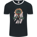 Religious Alien Mens Ringer T-Shirt FotL Black/White