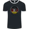 German Bodybuilding Flag Gym Training Spartan Mens Ringer T-Shirt FotL Black/White