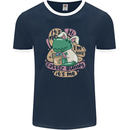 T-Rex I'm the Easter Bunny Funny Dinosaur Mens Ringer T-Shirt FotL Navy Blue/White