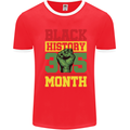 Black History Month Lives Matter African Mens Ringer T-Shirt Red/White