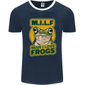 MILF Man I Love Frogs Mens Ringer T-Shirt FotL Navy Blue/White