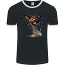 A Crazy Dog Jack Russell Mens Ringer T-Shirt FotL Black/White