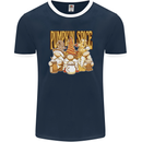 Pumpkin Spice Gnomes Halloween Mens Ringer T-Shirt FotL Navy Blue/White