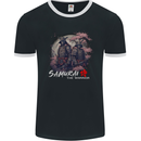 Bushido Samurai The Warrior Mens Ringer T-Shirt FotL Black/White