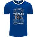 Premium Vintage 59th Birthday 1964 Mens Ringer T-Shirt FotL Royal Blue/White