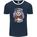 Good Food Good Mood Funny Panda Chef BBQ Mens Ringer T-Shirt FotL Navy Blue/White