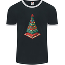 Christmas Board Games Xmas Tree Mens Ringer T-Shirt FotL Black/White