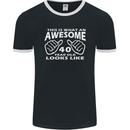 40th Birthday 40 Year Old This Is What Mens Ringer T-Shirt FotL Black/White
