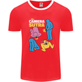 The Camera Sutra Funny Photography Photographer Mens Ringer T-Shirt FotL Red/White