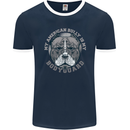 My American Bully is My Bodyguard Dog Mens Ringer T-Shirt FotL Navy Blue/White