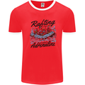 Rafting Get Soaked in Adrenaline White Water Mens Ringer T-Shirt Red/White