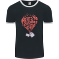 Here's to a Tolerable New Year Cigarette Lighter Mens Ringer T-Shirt FotL Black/White