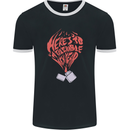 Here's to a Tolerable New Year Cigarette Lighter Mens Ringer T-Shirt FotL Black/White