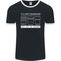 It's Not Hoarding if its Photography Photographer Mens Ringer T-Shirt FotL Black/White